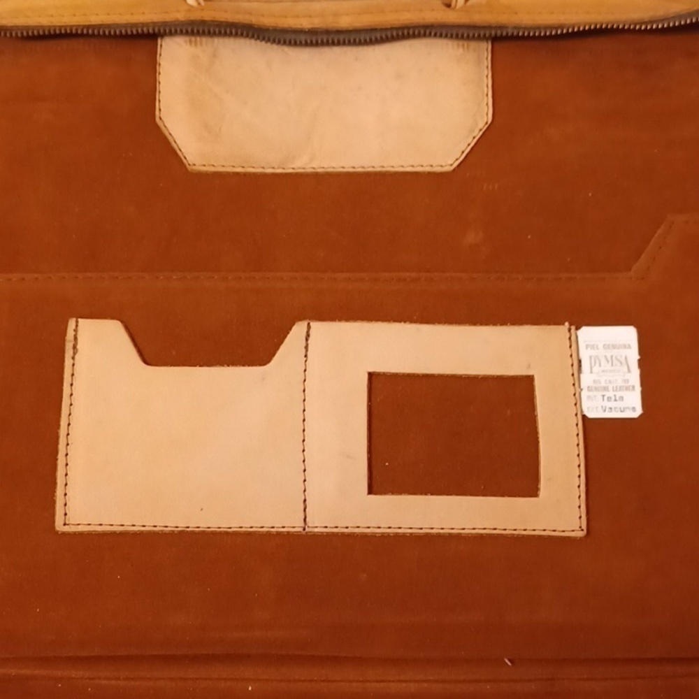 PYMSA Mexico Leather Portfolio Briefcase - Picture 7 of 13